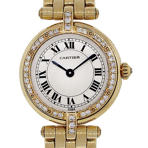 gold plated cartier|cartier gold watch with diamonds.